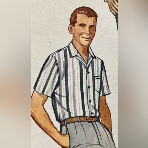 VTG 60’s Men’s Shirt & Vest sewing pattern - Picture 1 of 4